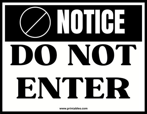 78 Printable Do Not Enter Sign Printableocom