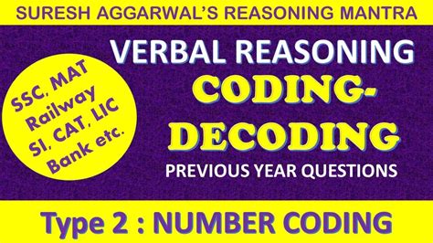 Coding Decoding Number Coding Reasoning Previous Year Questions