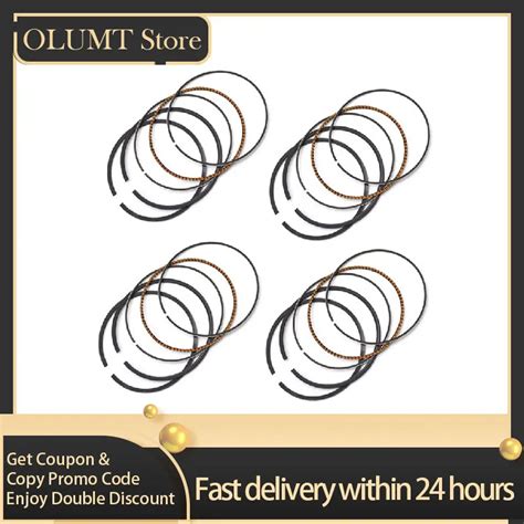 4Sets Motorcycle Accessories Cylinder Bore Size 76mm Piston Rings Full