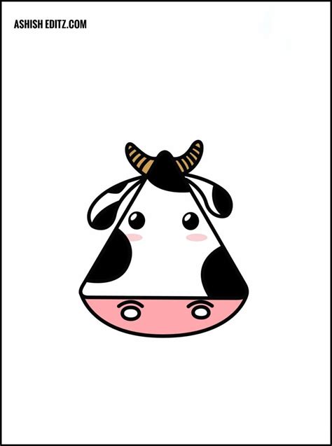 How To Draw A- Cute Cow Step By Step