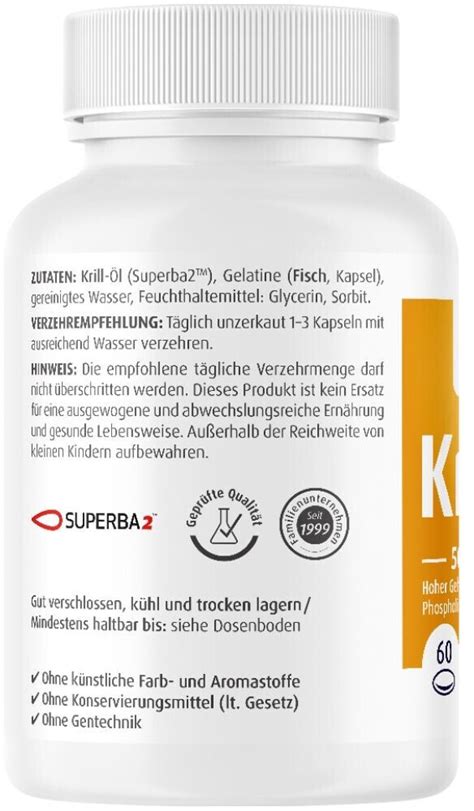 ZeinPharma Krill Öl Omega 3 Ultra Superba 500mg Kapseln 60 Stk ab