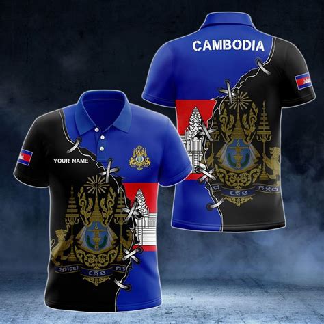 Aio Pride Customize Cambodia Flag Unisex Adult Polo Shirt Aio Pride