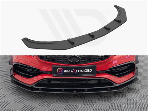 Street Pro Front Splitter Mercedes Benz A 45 Amg Aero W176 Facelift Maxton Design Uk