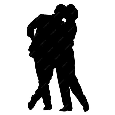 Silhouettes Vectorielles De Couples Forme De Couple Debout Couleur