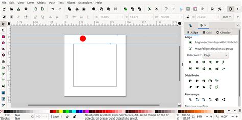 Align Distribute Object At Center Of Margin In Inkscape Graphic