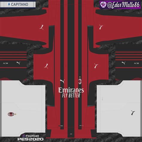 KIT Possible Home Kit Of AC Milan 2022 Ac Milan Pro Evolution