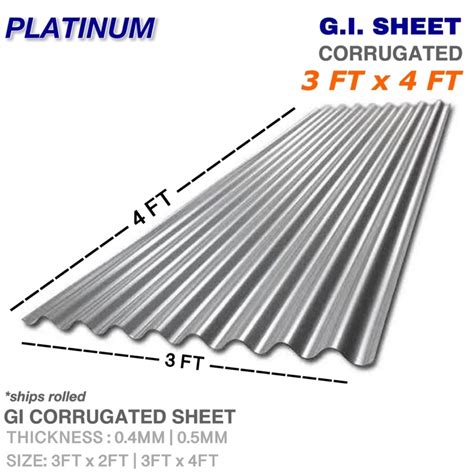 Ft X Ft Gi Corrugated Sheet Yero Galvanized Iron Roofing