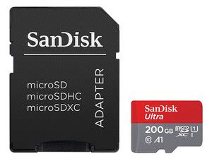 Memoria Sandisk Ultra MicroSDXC UHS I U1 De 200 GB A1 Clase 10