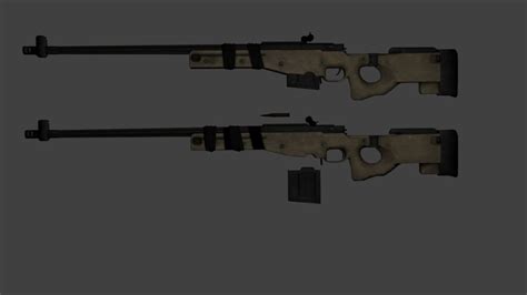 L96 Sniper Rifle Rigged With In Game Bones By Progammernetwork On