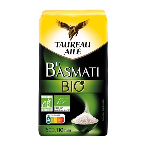 TAUREAU AILE Riz Basmati Bio 500g Pas Cher Auchan Fr