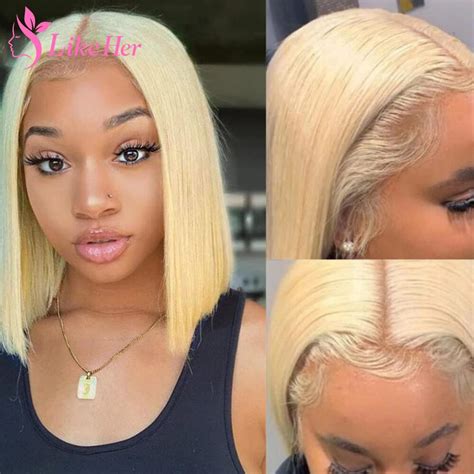 Bob Wig 613 Lace Closure Wig Honey Blonde Lace Front Human Hair Wigs