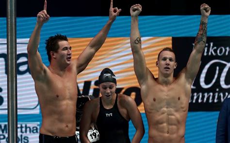 Mondiaux Relais Mixte 4x100 M Libre Titre Et Record Pour Les USA