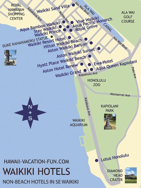 Map Of Waikiki Hotels And Names