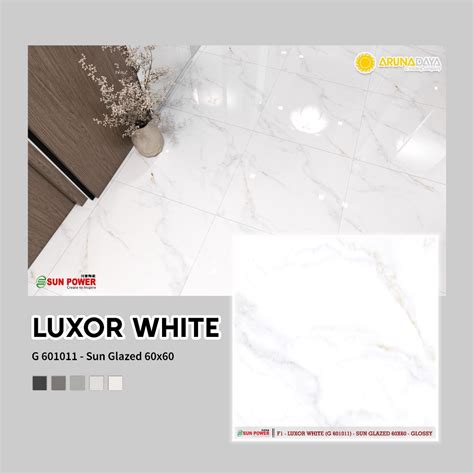 Jual Keramik Lantai Glossy Sunpower Luxor White Ukuran X Cm Shopee