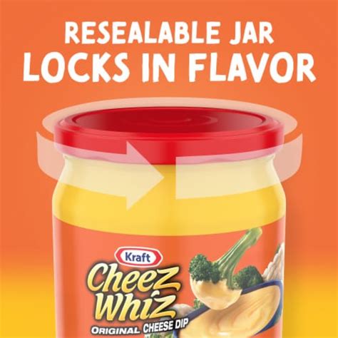 cheez whiz cheese dip  jar original flavor easy dip  oz king