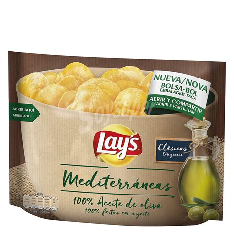 Lay S Cl Sicas Patatas Fritas Mediterraneas Aceite De Oliva Nueva