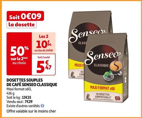 Promo Senseo Classique Dosettes Souples De Caf Chez Auchan Supermarch