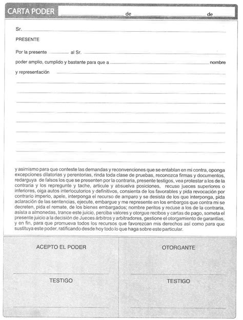 Formato Carta Poder