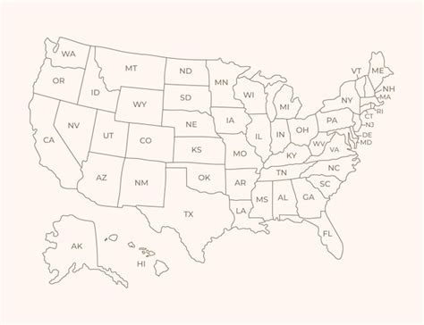 Free Vector Usa Map Outline - Elaine Marsiella