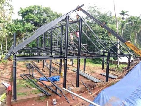 MS Beam Roof Structural Fabrication Services For House Industry