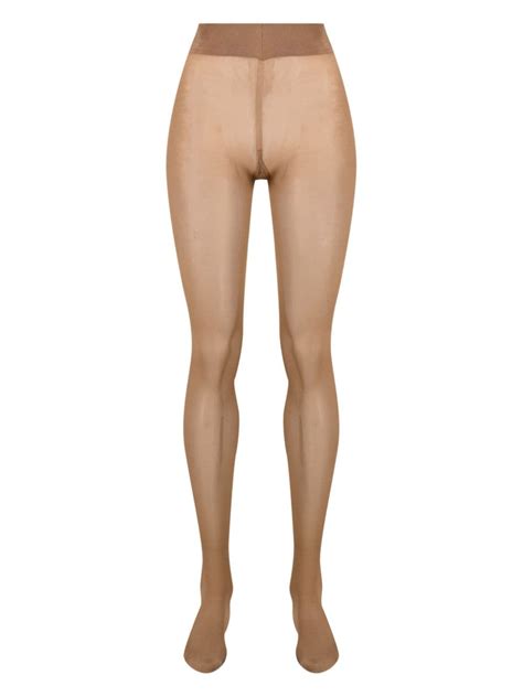 Wolford Pure Shimmer Concealer Tights Brown Farfetch