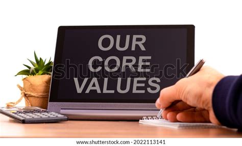 Our Core Values Symbol Tablet Words库存照片2022113141 Shutterstock