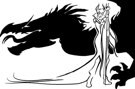 Evil Queen And Dragon Silhouette - Openclipart