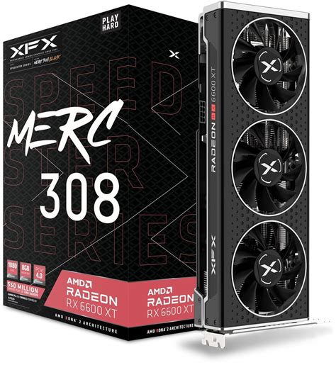 XFX Radeon RX 6600 XT Speedster MERC 308 Black RX 66XT8TBDQ 8GB GDDR6