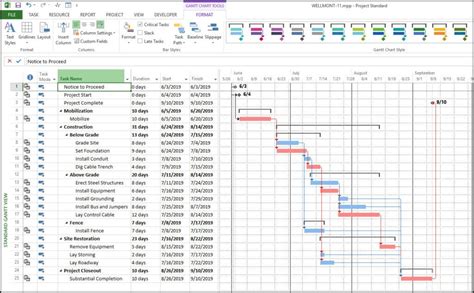 Download A Sample Microsoft Project Construction Schedule Artofit