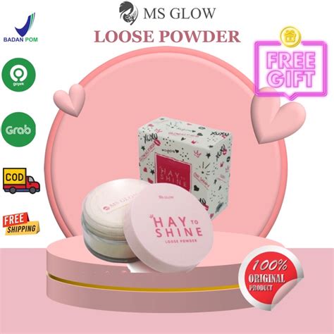 Jual Ms Glow Loose Powder Bedak Tabur Shopee Indonesia