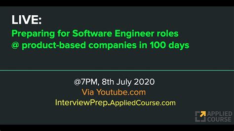 Live Software Engineer Interview Preparation Data Structures And