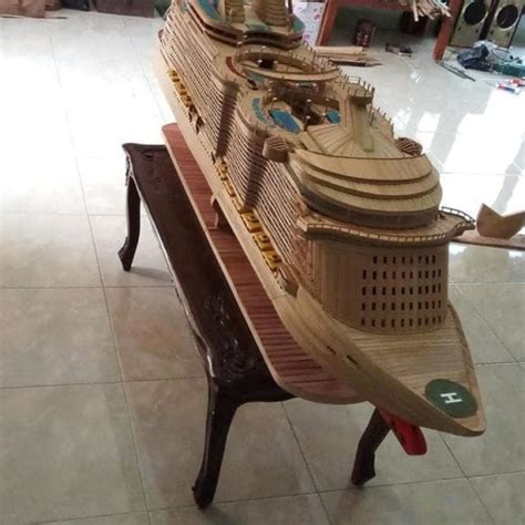 Jual Miniatur Kapal Pesiar Dari Bambu Kayu Kab Bandung