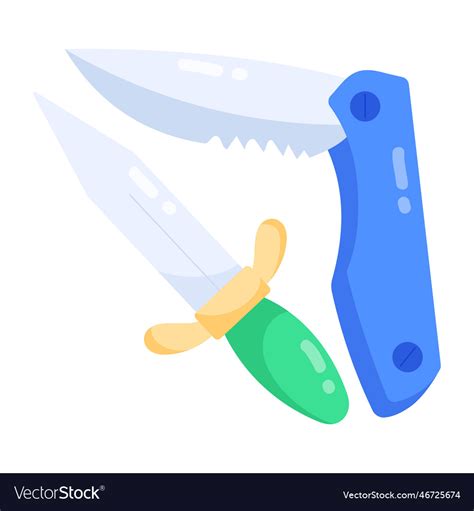 Sharp Knives Royalty Free Vector Image VectorStock