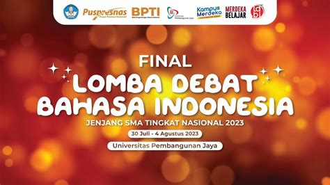 Lomba Debat Bahasa Indonesia 2023 DKI Jakarta Vs Kalimantan Timur