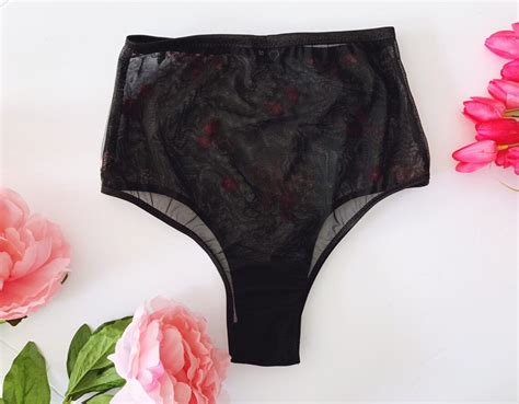 Black Floral Embroidered Lingerie Set Boudoir Lingerie Black Etsy