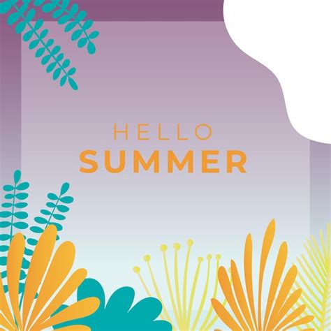 Premium Vector Summer Social Media Banner With Flowers And Tropical Summer Leaf Instagram