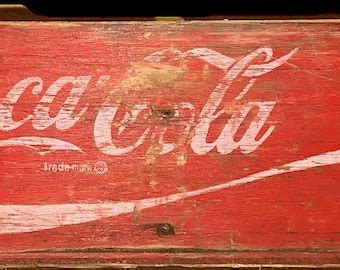 Coca Cola Wooden Crate Yellow Red Vintage Metal Handles 24 Bottle Slots