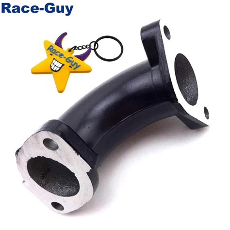 Black 26mm Carburetor Inlet Manifold Intake Pipe For 110cc 125cc 140cc