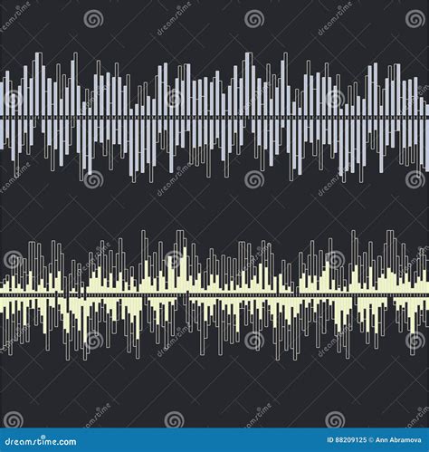 La Raccolta Delle Onde Sonore Sul Piano Grigio Del Fondo Ha Isolato