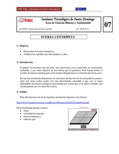 Práctica No 7 Practica 7 Instituto TecnolÛgico de Santo Domingo