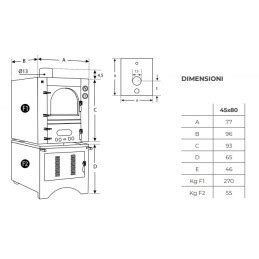 Forno A Legna Da Incasso Cottura Indiretta Master X Colore Nero