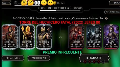 Torre Del Hechicero FATAL 2022 Jefes 80 Premio Infrecuente