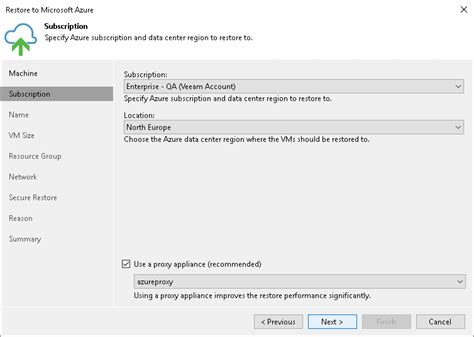 Step Select Subscription And Location User Guide For Vmware Vsphere