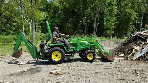 John Deere 855 Tractor Hst 4x4 4wd W 70a Loader And 7 Backhoe Forward