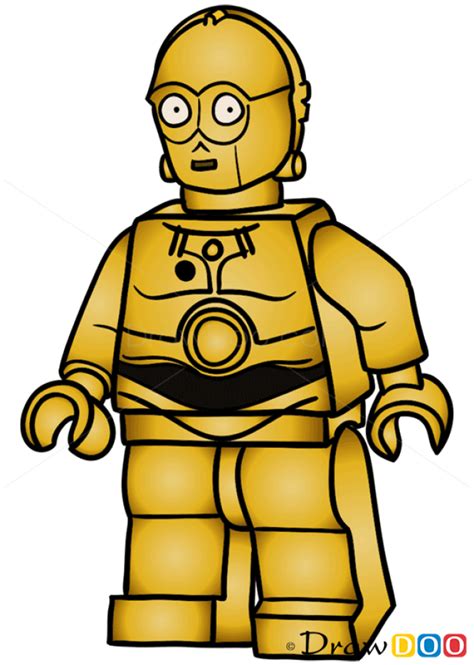 How to Draw C-3po, Lego Starwars