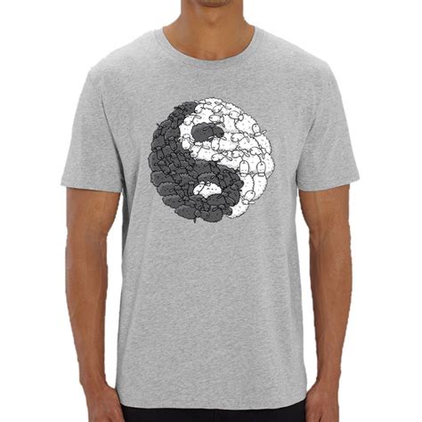 T Shirt Homme Coton Bio Yin Yang Moutons