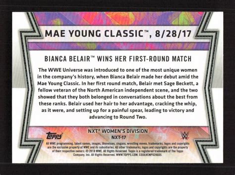 Topps Wwe Womens Division Memorable Matches Moments Bianca