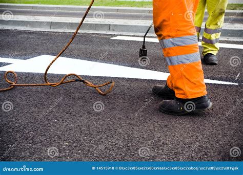 Road Construction And Painting Royalty Free Stock Photos - Image: 14515918