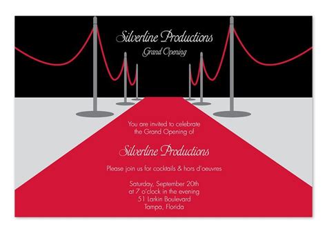 Red Carpet Invitations