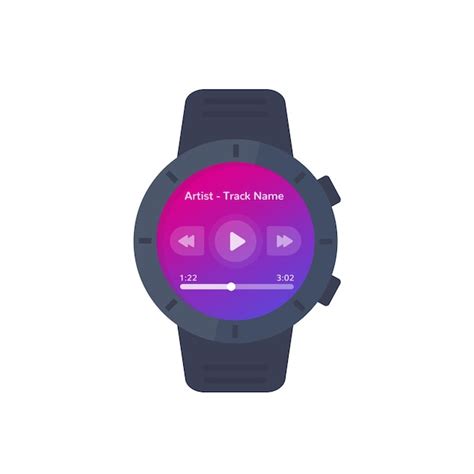 Premium Vector Music Player Ui For Smart Watch Vector Interface Design